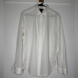 H&M White Patterned Dress Shirt